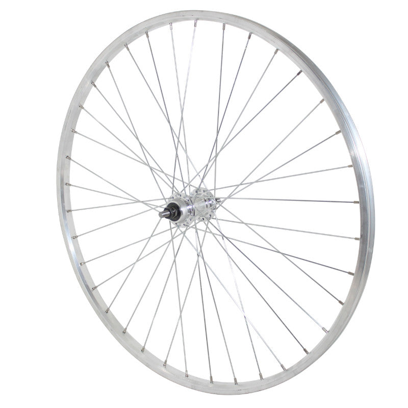 Roue City Patin 650X30A (26X1 3-8) Arrière Jante Et Moyeu Alu Axe Plein Roue Libre 1-3V (35-590) (Vendu Avec Écrou 10X100) Jante 21C