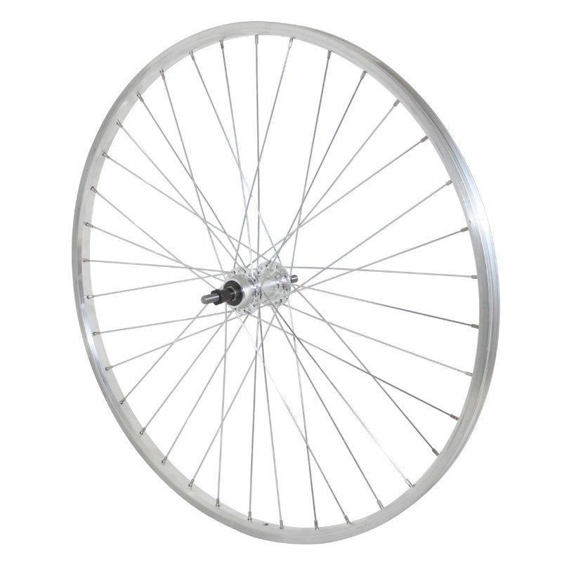 Roue City Patin 650X30A (26X1 3-8) Arrière Jante Et Moyeu Alu Axe Plein Roue Libre 7-6-5V (35-590) (Vendu Avec Écrou 10X