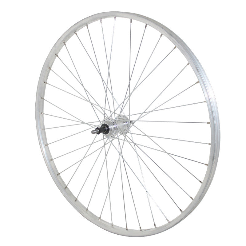 Roue City Patin 650X35B Arrière Jante Et Moyeu Alu Axe Plein Roue Libre 7-6-5V (35-584) (Vendu Avec Écrou 10X100) Jante
