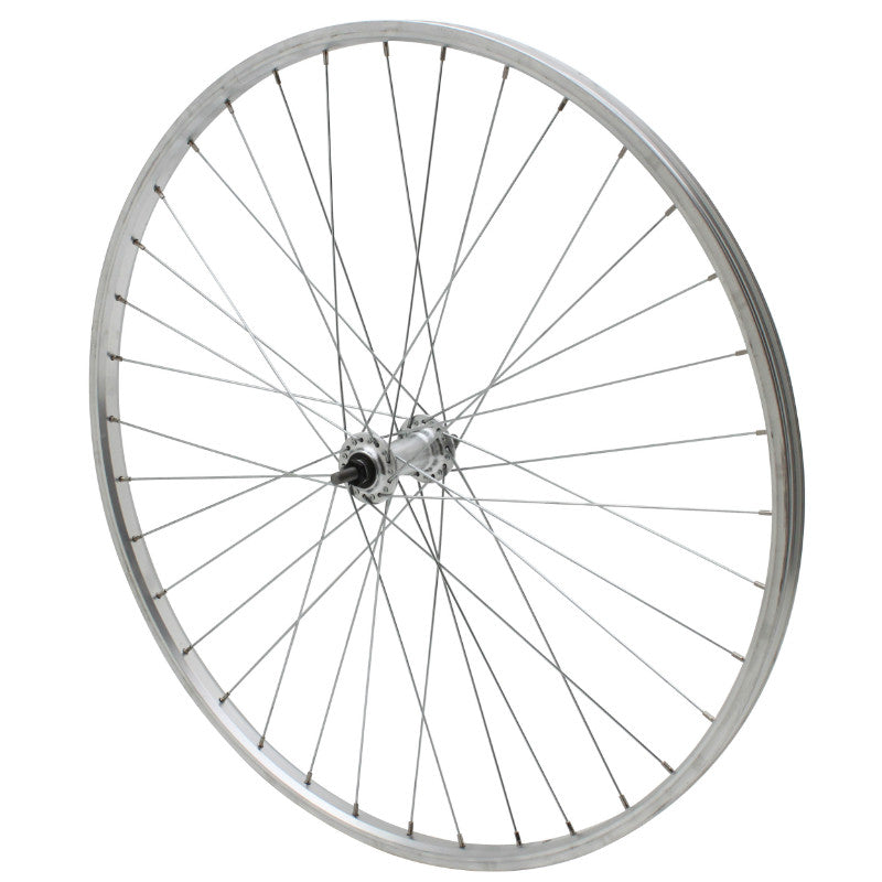 Roue City Patin 650X30A (26X1 3-8) Avant Jante Et Moyeu Alu Axe Plein (35-590) (Vendu Avec Écrou 9X100) Jante 21C
