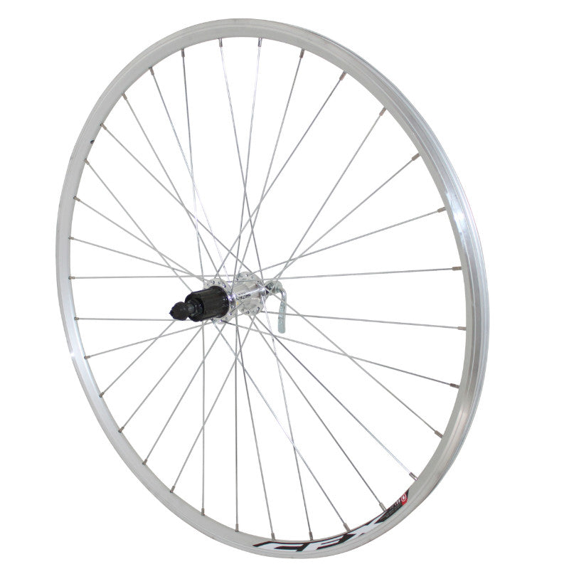 Roue Route Patin Blocage 700 Elan Cfx Argent Arrière Moyeu Alu Cassette Type Shimano 10-9-8V 32 Rayons Galva Jante 13C