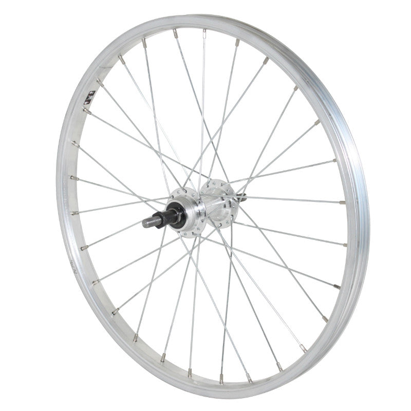 Roue VTT Patin 20" Alu Arrière Moyeu Alu Axe Plein Roue Libre 6-7V (Vendu Avec Écrou 10X100) Jante 21C 28 Rayons