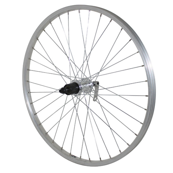 Roue VTT Patin Blocage 24" Alu Arrière Moyeu Shimano Shimano Qc300 10-9-8V Compatible 8-7V 36 Rayons Jante 21C