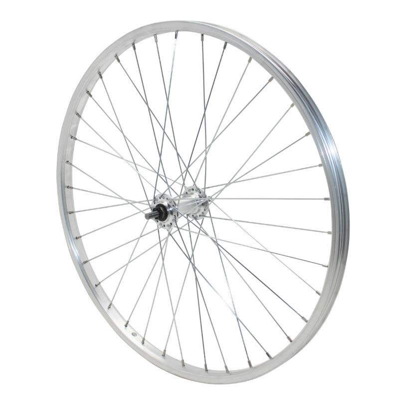 Roue VTT Patin 24" Alu Avant Moyeu Alu Axe Plein (Vendu Avec Écrou 9X100) Jante 21C