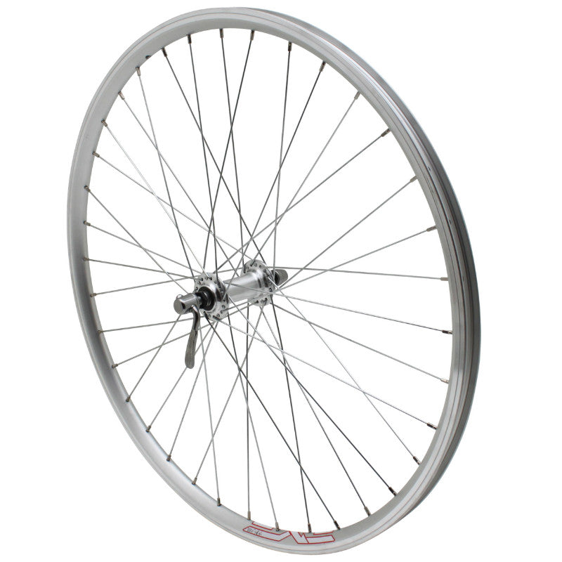 Roue VTT Patin Blocage 26" Er10 Avant Argent Moyeu Alu Jante 19C