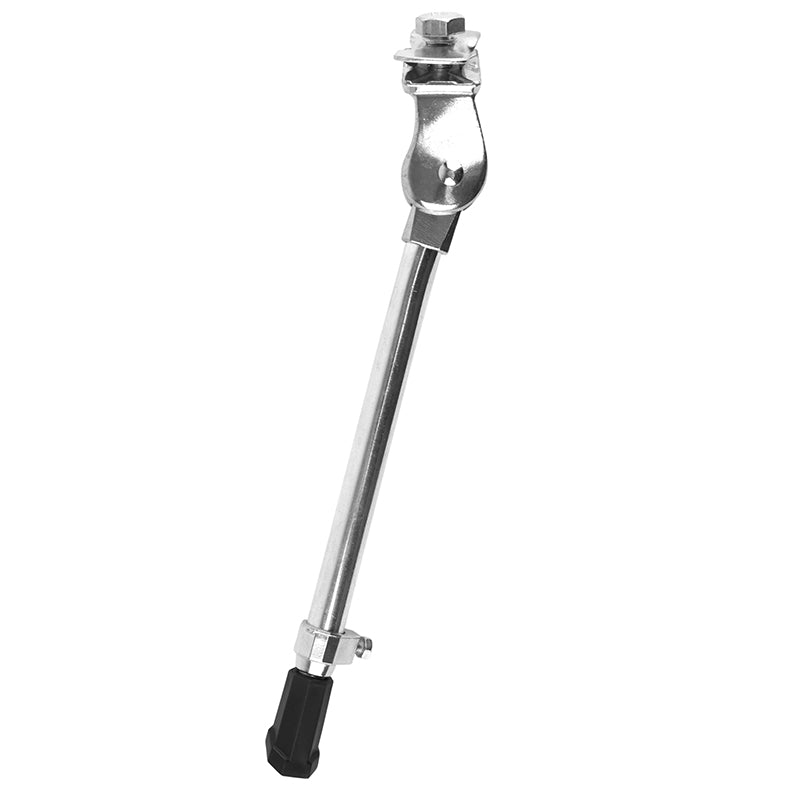 Béquille Vélo Laterale Avec Plaque Newton 20-28" Réglable Alu Argent