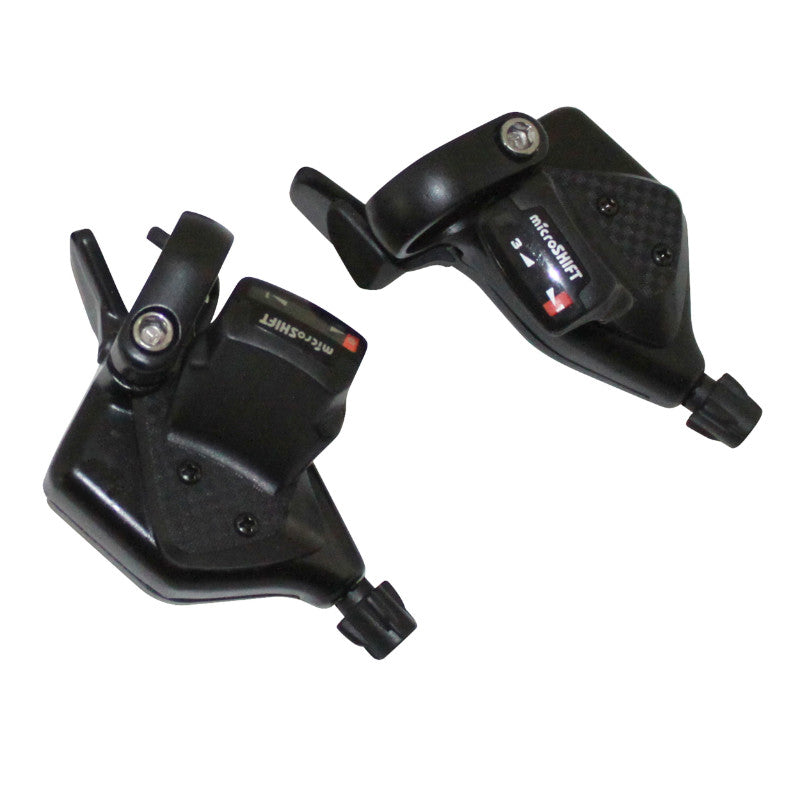 Manette VTT P2R Indexe Rapid Push-Pull 9V. Avec Poignées (Paire) Compatible Shimano