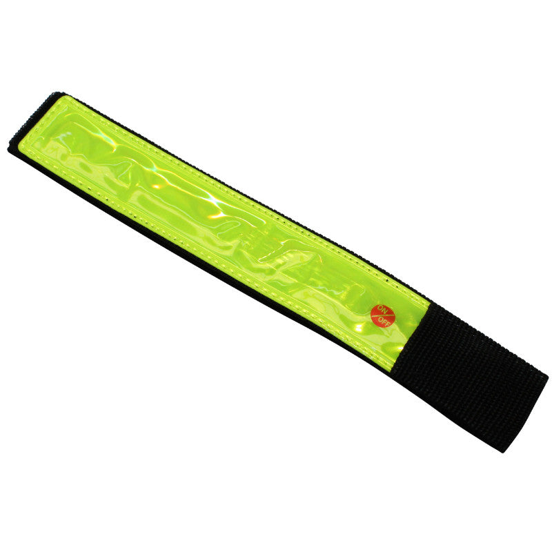 Brassard De Sécurité P2R Jaune Reflechissant Avec 1 LED (Livre Avec Pile Cr2032) (Vendu A L'Unite)