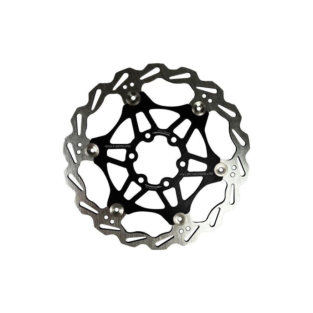 Disque de frein flottant 160mm entraxe 44mm (2 couleurs) - Generic - Vélo Shop Obernai