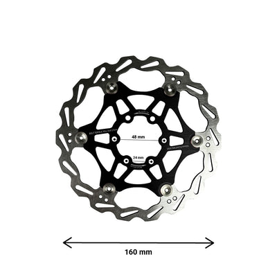 160mm Floating Brake Rotor 48mm Bolt Spacing (2 colors)