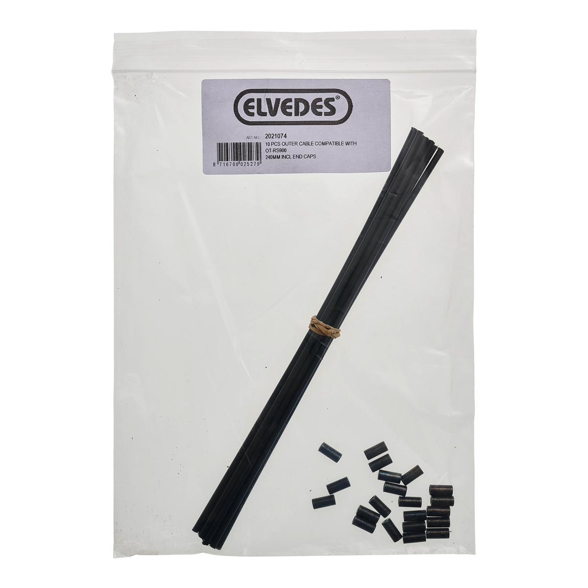 10 x Elvedes Shift Outer câble Black 240mm incl. embouts compatible with Shimano Super