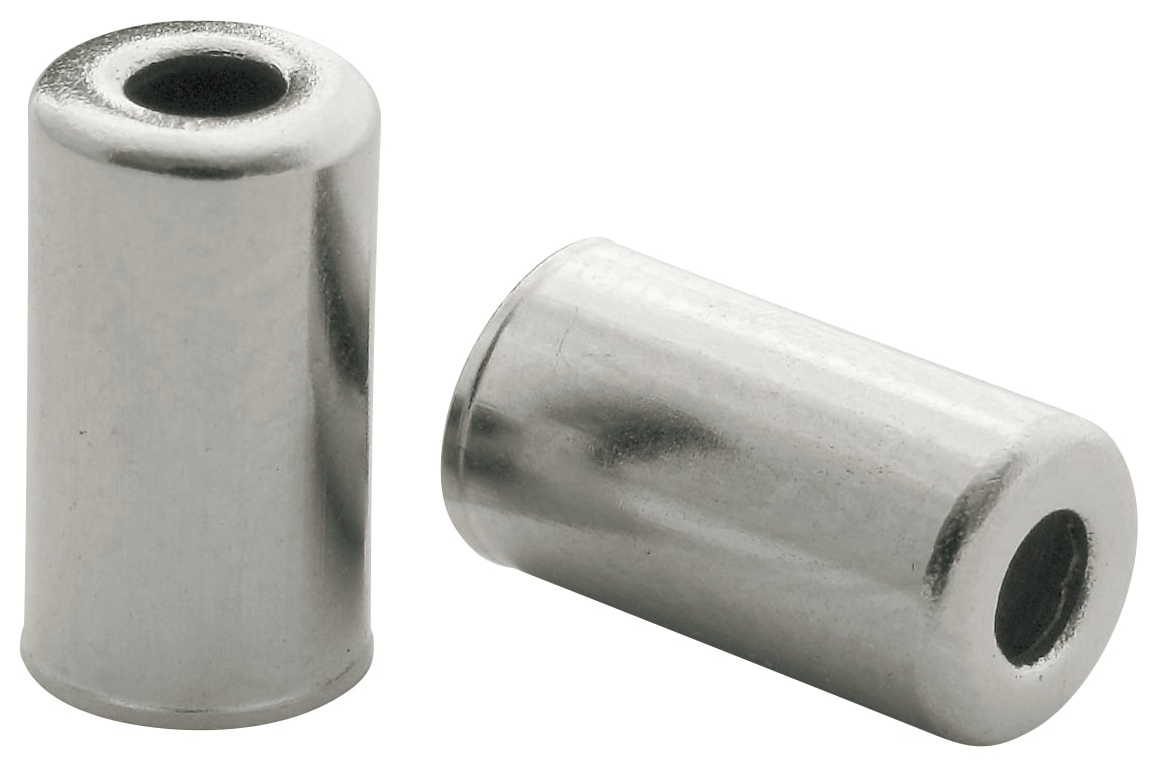 200x embout gaine étanche Elvedes Ø5,0mm laiton silver