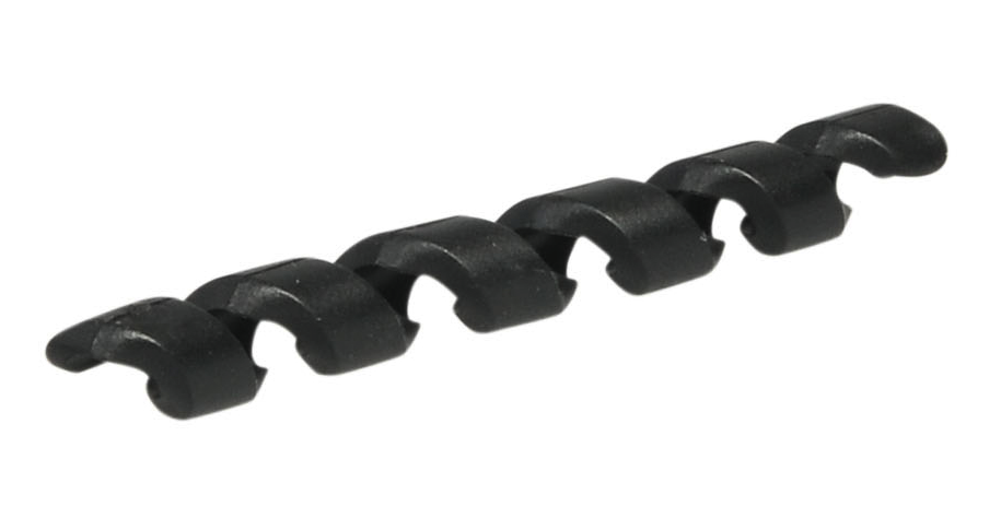 25x protections de cadre spirale, 4 - 5,5mm Elvedes Rubber, noir