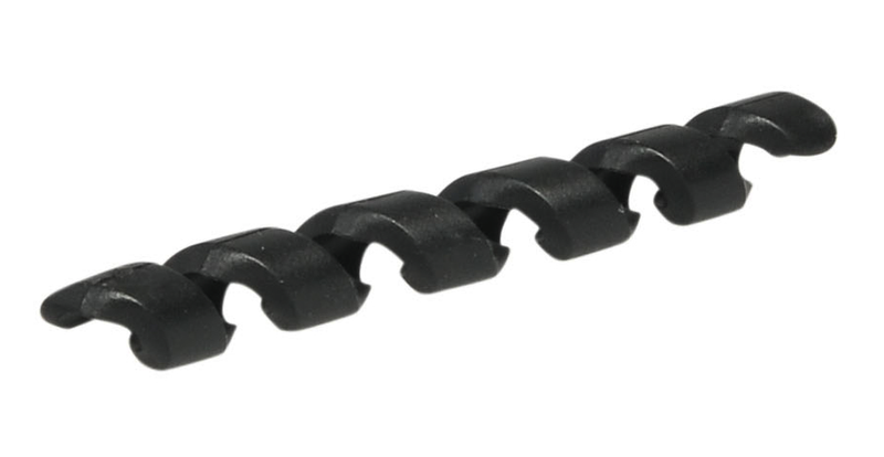 25x protections de cadre spirale, 4 - 5,5mm Elvedes Rubber, noir