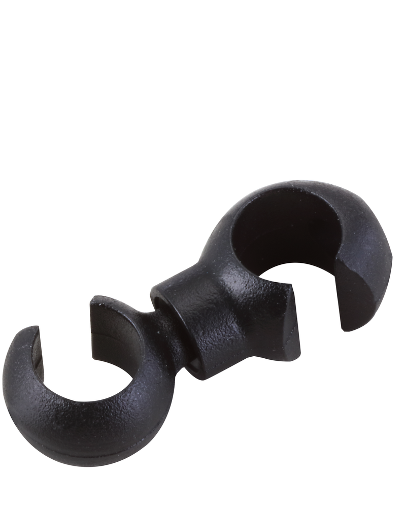 50x Clips articulés Elvedes pour gaine Ø4,3mm - 5,0mm, noir