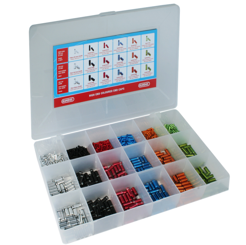 Boite d'assortiment d'embout de gaine et câble 6 couleurs Elvedes