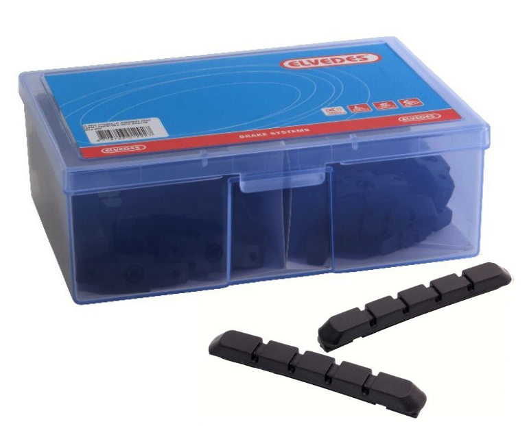 Boite de 25 paires patins de remplacement Elvedes V-type pour porte patins 72mm