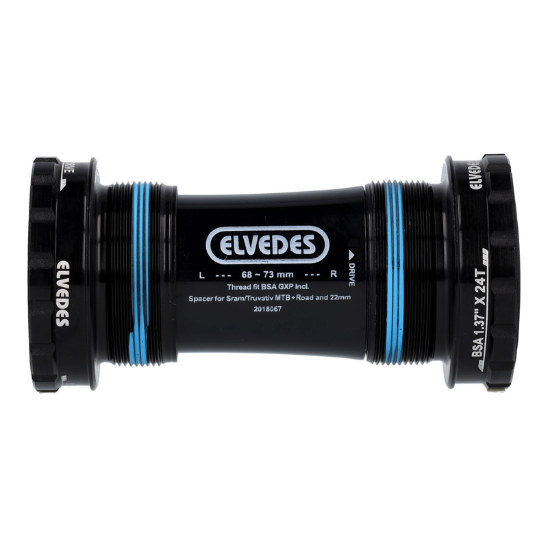 Boîtier de pédalier Elvedes BSA 24-22mm GXP (SRAM)