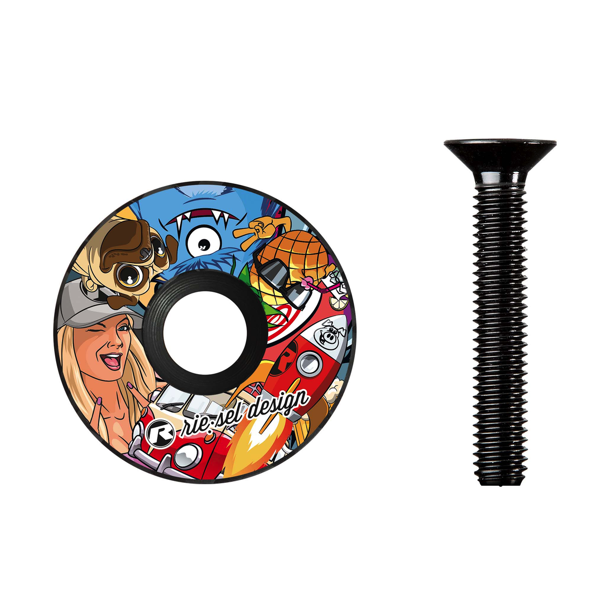 Bouchon de direction Riesel Design STEM:CAP stickerbomb eyecatcher