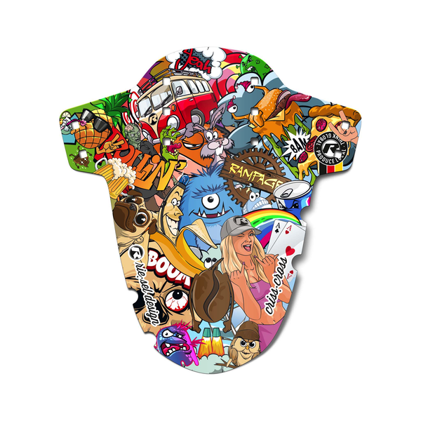 Garde-boue avant Riesel Design CRISS:CROSS stickerbomb eyecatcher