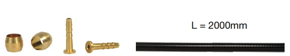Kit Elvedes Hydro : 2m durite pour Shimano BH 59 extra flexible black + parts