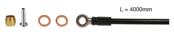 Kit Elvedes Hydro : 4m durite pour Shimano BH 90 extra flexible black + banjo + parts