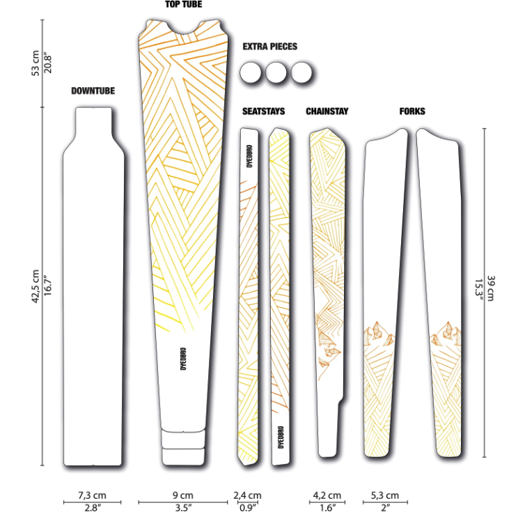 Kit film de protection cadre DYEDBRO NEO Gravel/route Stay Free Matt