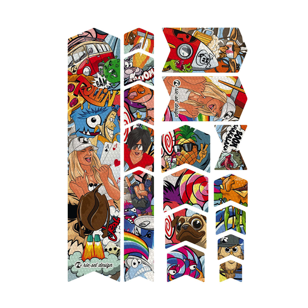 Kit film de protection Riesel Design FRAME:TAPE 3000 cadre stickerbomb eyecatcher