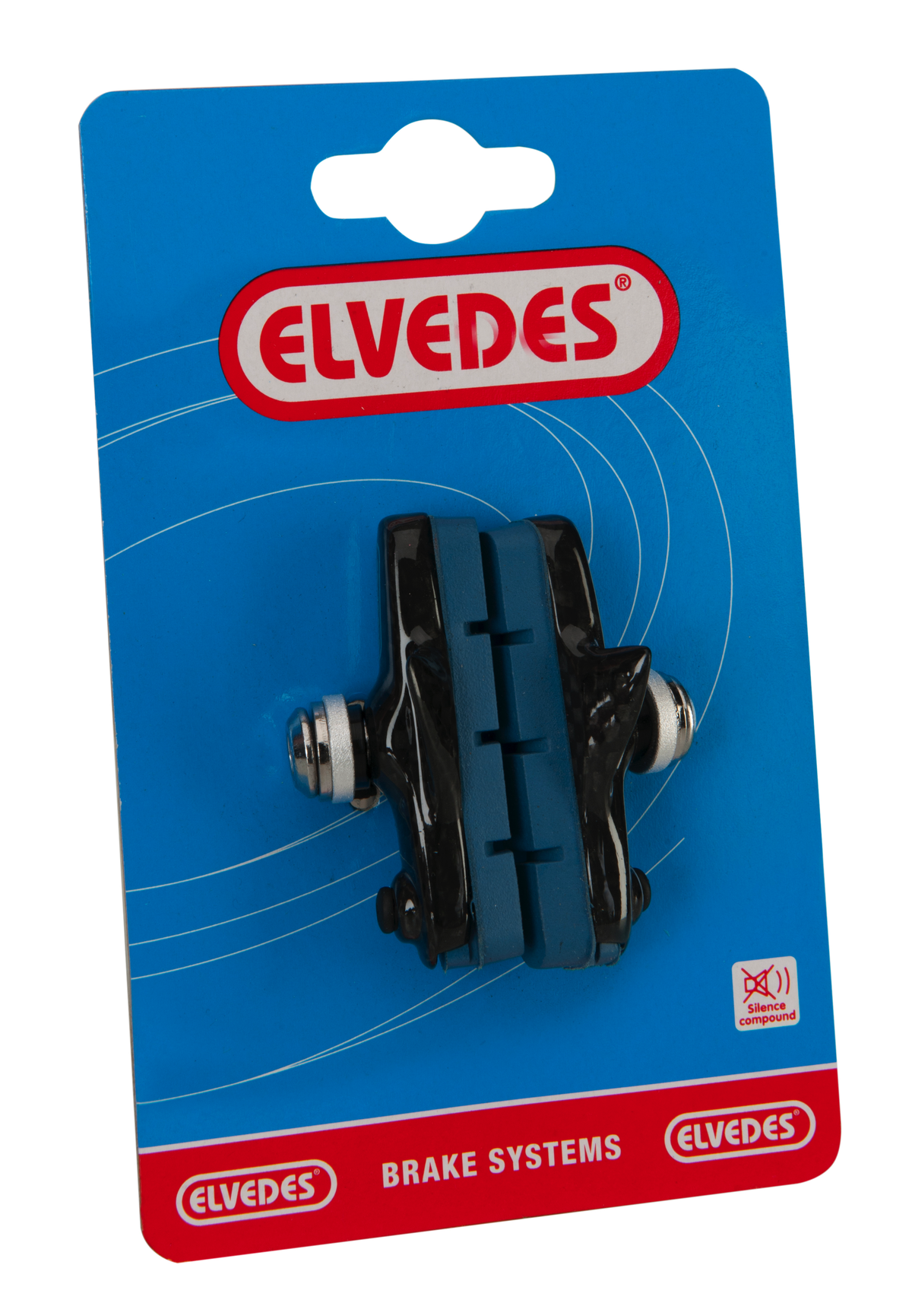 Paire de patins plus porte patins alu route 55mm Elvedes pour jante Carbon Shimano