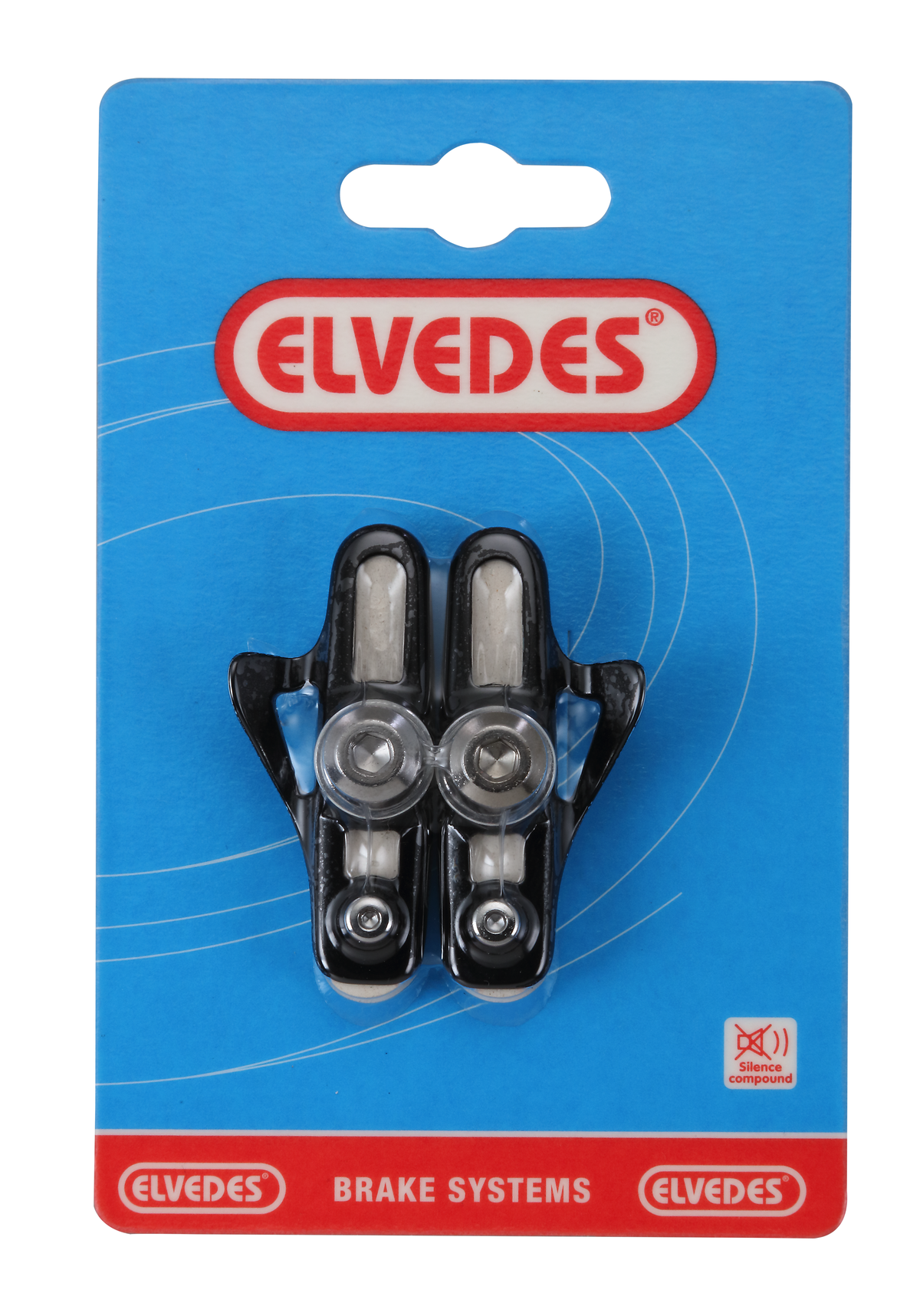 Paire de patins plus portes patins alu 55mm White Elvedes Compound pour Shimano
