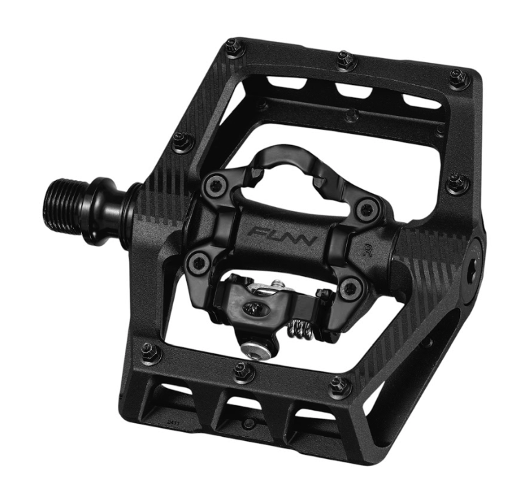 Pédales Funn Ripper V2, 1 côté SPD noir