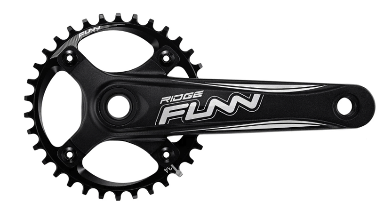 Pédalier Funn Ridge Solo Comp + couronne 34 dts, 175mm, noir