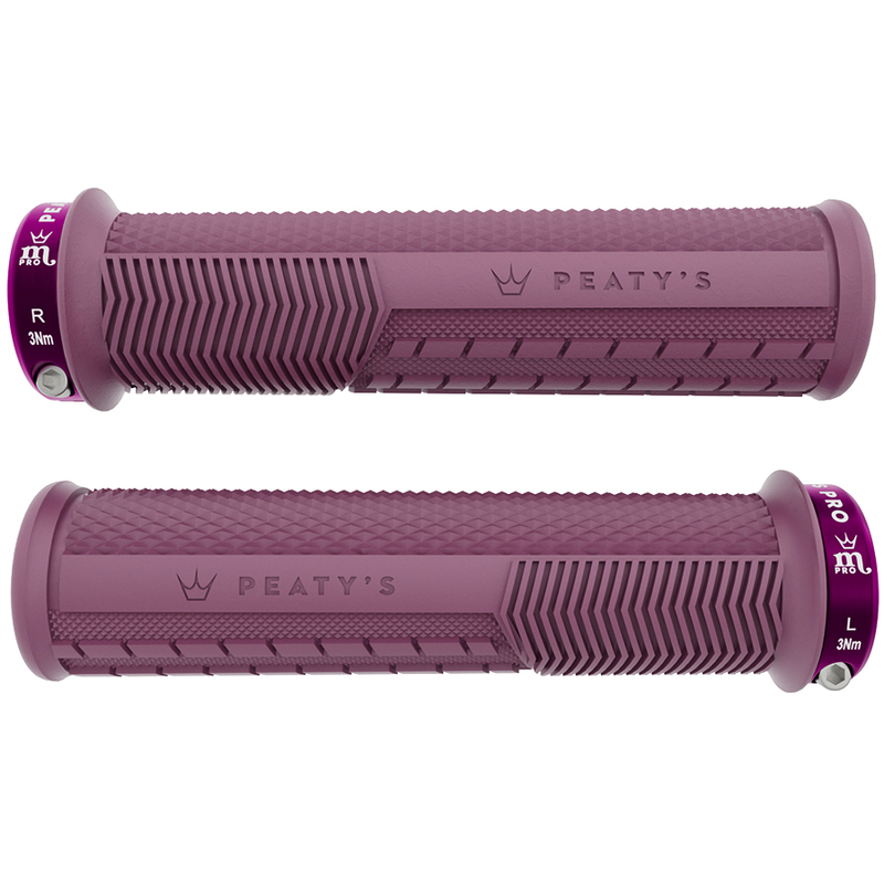 Poignées Peaty's Monarch Pro Knurl fin (30-32mm) Supersoft Plum Purple