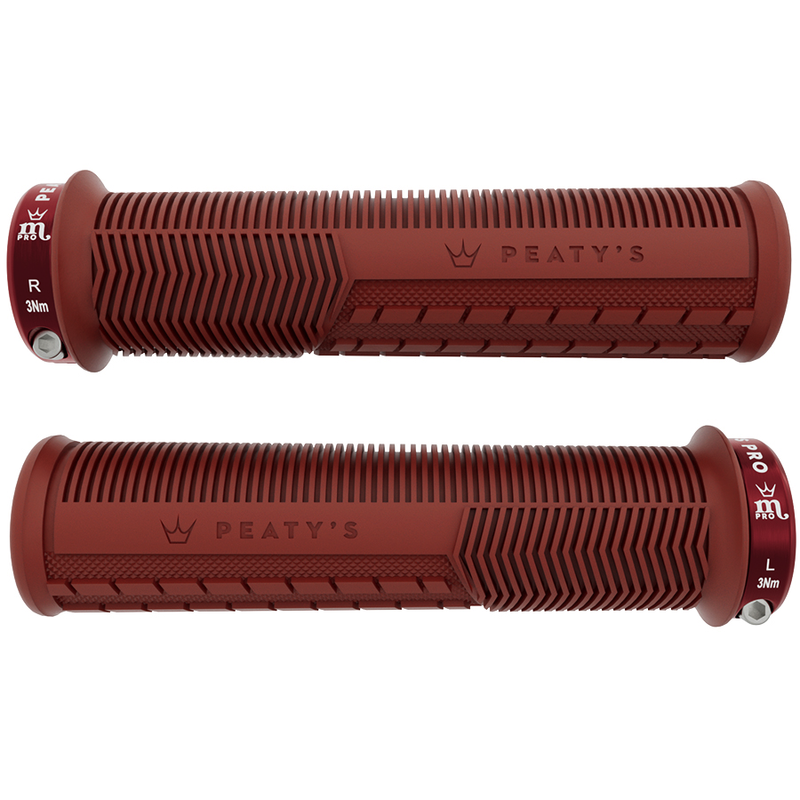 Poignées Peaty's Monarch Pro Mushroom fin (30-32mm) Supersoft Brick Red
