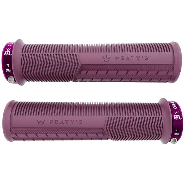 Poignées Peaty's Monarch Pro Mushroom fin (30-32mm) Supersoft Plum Purple