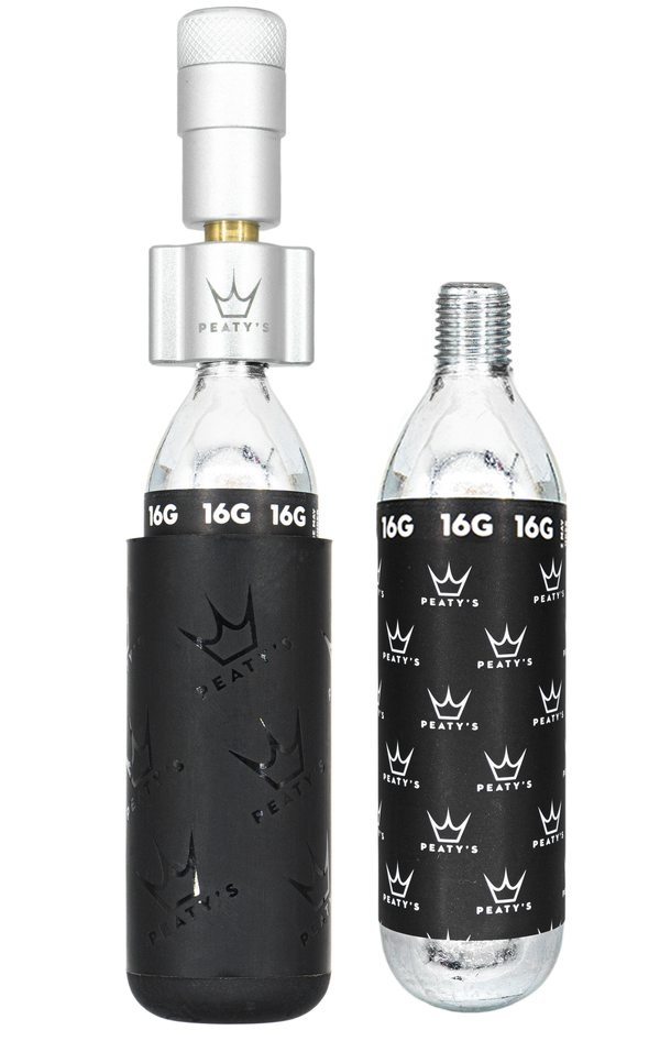 Pompe / gonfleur CO2 Holeshot Peaty's - Route / Gravel (16g)