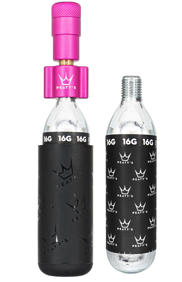 Pompe / gonfleur CO2 Holeshot Peaty's - Route / Gravel (16g) - Punch