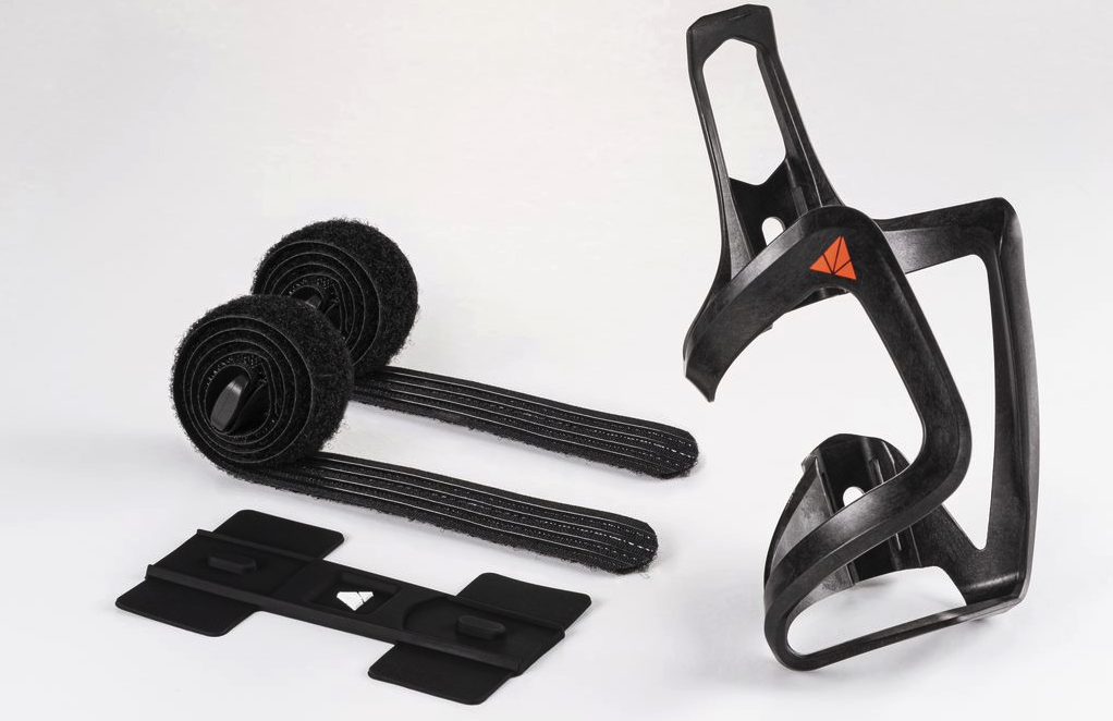 Porte bidon Granite AUX E+ Carbon noir mat, Strap E-Bike (cadre sans fixation bidon)