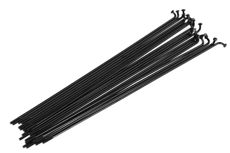 Rayons Funn J-Bend 270mm, Triple Butted 14g stainless steel, 32 pcs, noir.