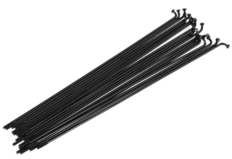 Rayons Funn J-Bend 274mm, Triple Butted 14g stainless steel, 32 pcs, noir.