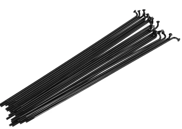 Rayons Funn J-Bend 276mm, Triple Butted 14g stainless steel, 32 pcs, noir.