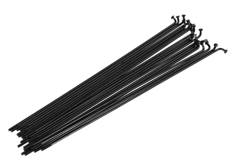 Rayons Funn J-Bend 280mm, Triple Butted 14g stainless steel, 32 pcs, noir.