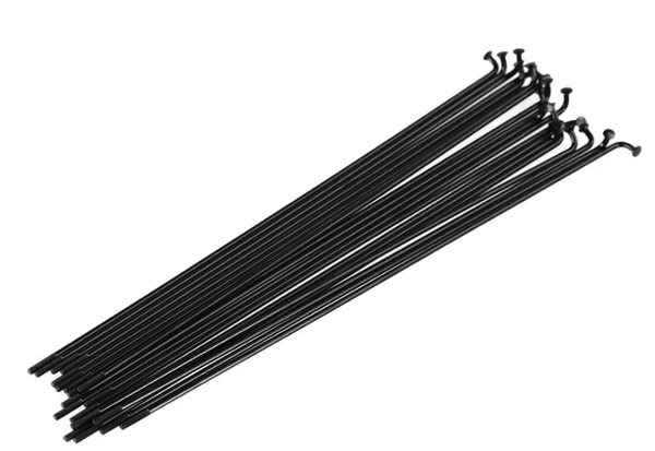 Rayons Funn J-Bend 284mm, Triple Butted 14g stainless steel, 32 pcs, noir.