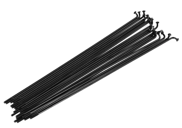 Rayons Funn J-Bend 292mm, Triple Butted 14g stainless steel, 32 pcs, noir.