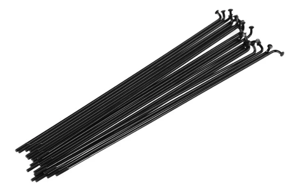 Rayons Funn J-Bend 294mm, Triple Butted 14g stainless steel, 32 pcs, noir.