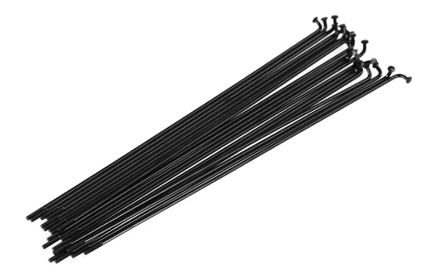 Rayons Funn J-Bend 296mm, Triple Butted 14g stainless steel, 32 pcs, noir.