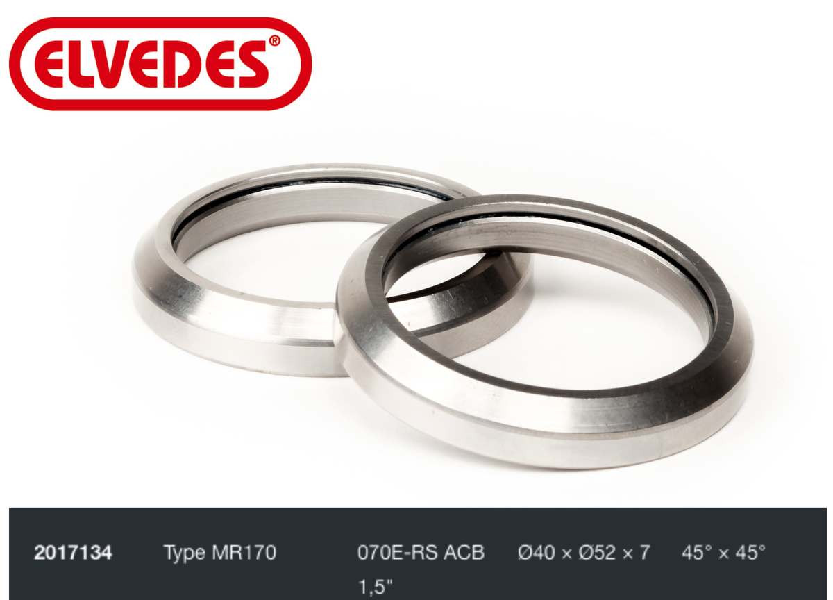 Roulement de jeu de direction Elvedes MR170 1,5" Ø40xØ52x7 45°x45°