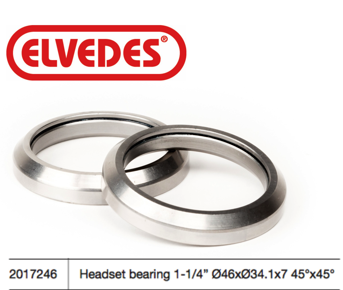 Roulement de jeu de direction Elvedes type 1-¼" Ø46xØ34,1x7 45°x45°