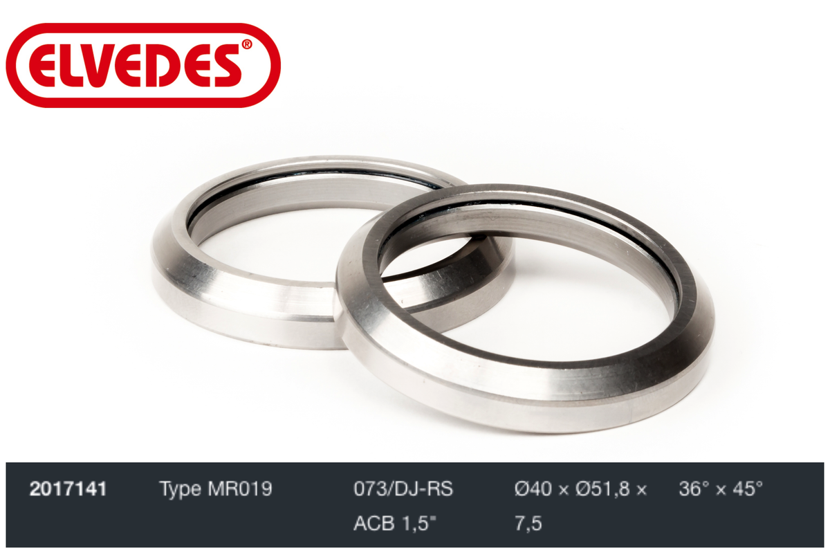 Roulement de jeu de direction Elvedes type MR019 1,5" Ø40xØ51,8x7,5 36°x45°