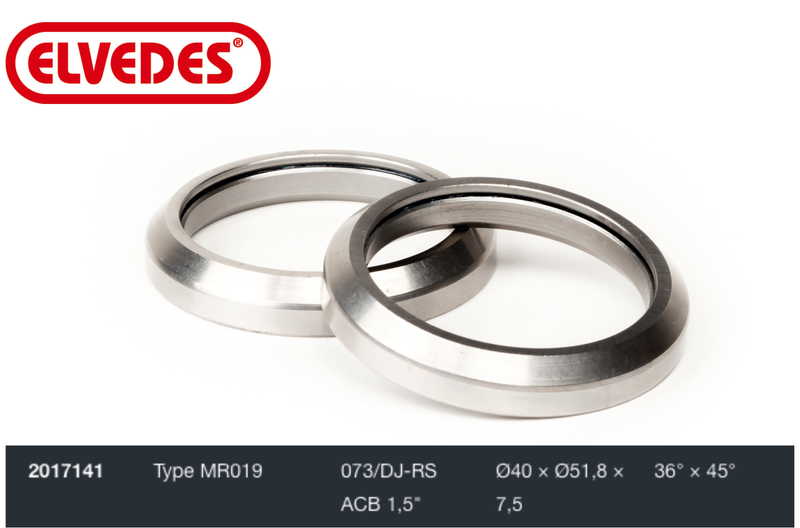 Roulement de jeu de direction Elvedes type MR019 1,5" Ø40xØ51,8x7,5 36°x45°